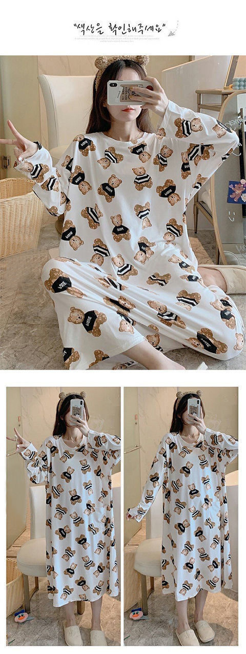 长袖睡裙详情图