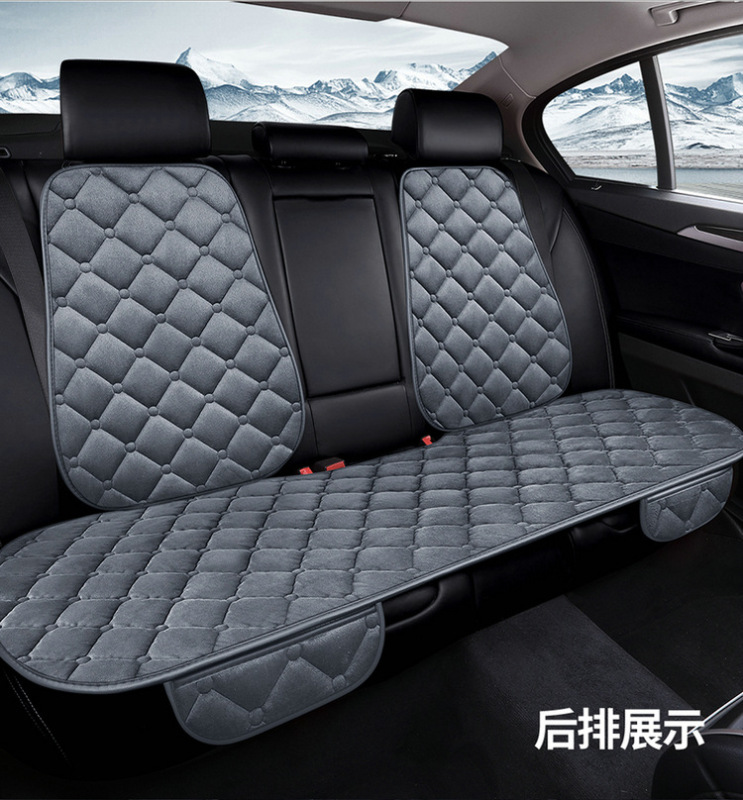 カーシートクッション、冬用暖かいウエストシート+バックレスト+バックレストぬいぐるみ、5人乗り車用ユニバーサルドロップシッピング|undefined