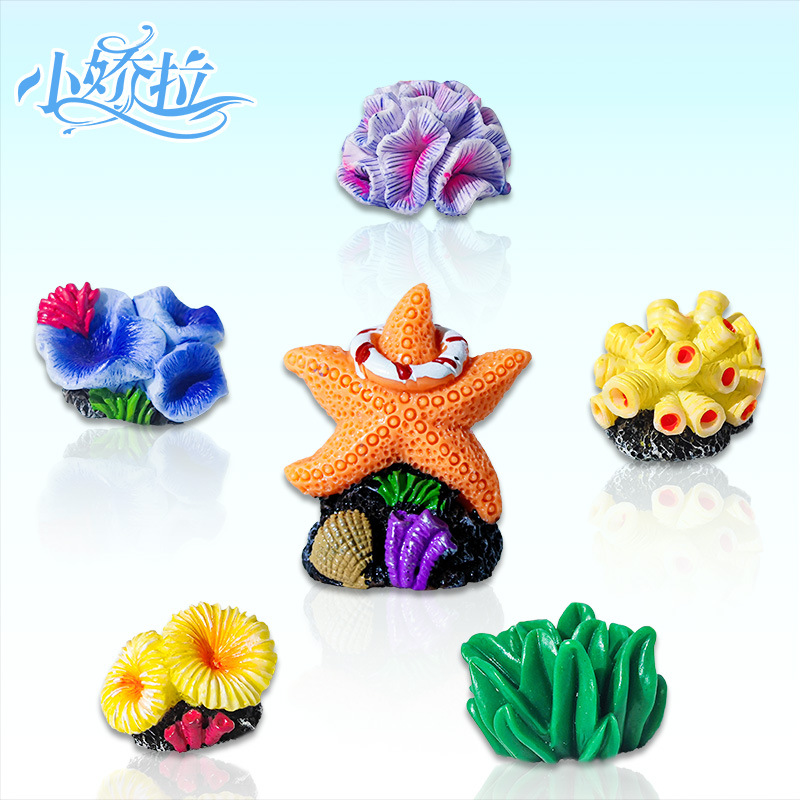 Mini acuario de coral popular, paisajismo, plantas acuáticas Little Red Book, estrellas de mar, peces y camarones, paisaje en miniatura, paquete pequeño, micropaisaje