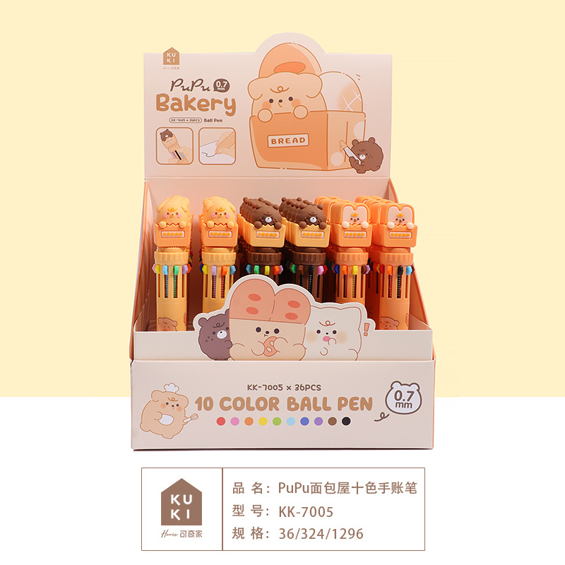 Bolígrafos de Colores KUKI, 10 Colores, Bolígrafos para Diario, Bolígrafos Multicolores de Alta Calidad, Venta al por Mayor del Fabricante