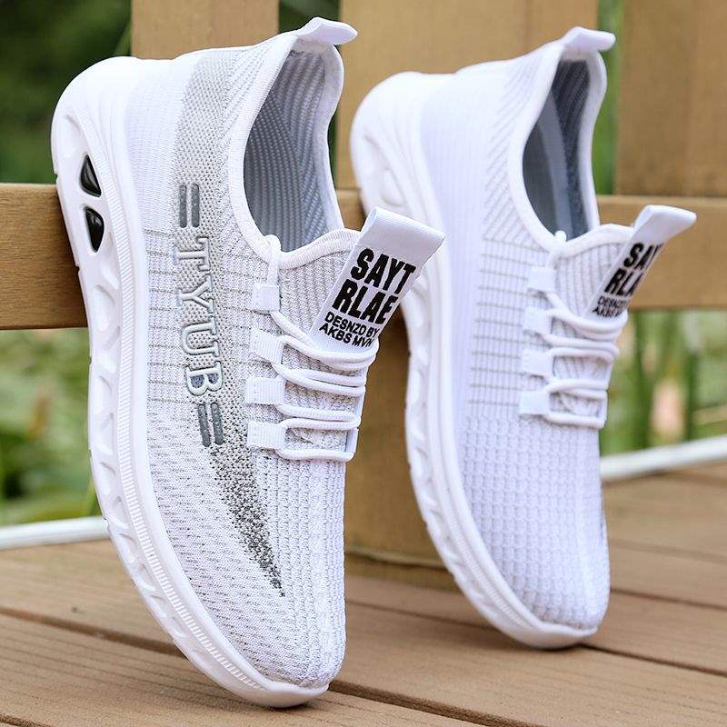 Primavera y otoño zapatos de hombre nuevos zapatos de coco de malla de hombre zapatos deportivos de tendencia antiolor zapatos de malla transpirables zapatos de hombre guapo