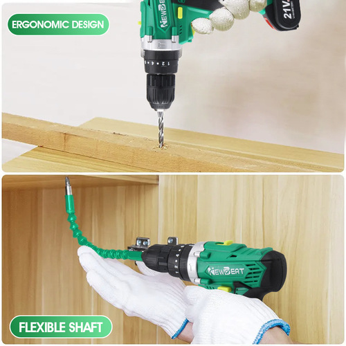 21V Multi-functional Lithium Battery Drill Impact Drill Hardware Tool Set Combo Tool Box