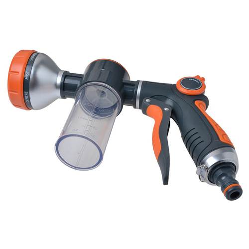 Car Wash Foam Sprayer, Garden Watering, 8 Adjustable Functions, Household Car Cleaning Tool, Multi-functional Thumb Push Foam Gun
