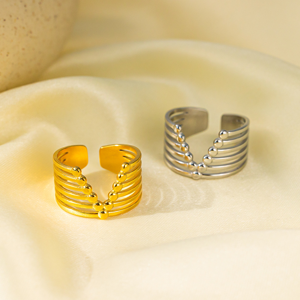 6g Weight PVD Coated Gold Plating Process 18K Gold Plated Plating Material Open Rings Classification 1 Piece Quantity Casual, Daily, Shopping Occasion 304 Stainless Steel Material Heart Shape, Flower, Bow Knot Pattern All Seasons Season Women's Gender Vintage Style, French Style Style Plating Craft Wholesale Jewelry Vintage Style French Style Heart Shape Flower Bow Knot Titanium Steel 18K Gold Plated Plating Open Rings 4