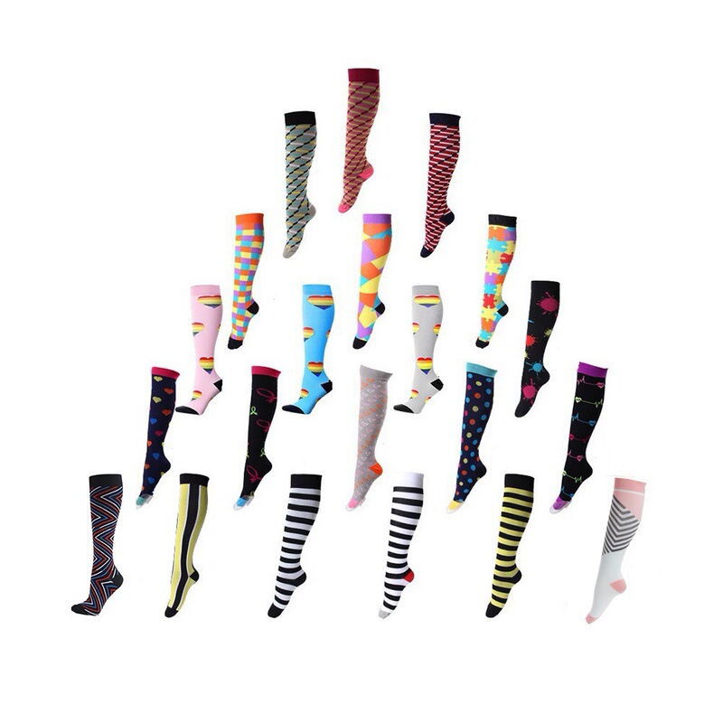 In stock and fast delivery foreign trade Yama new Qu Zhang compression socks nurse socks color stockings
