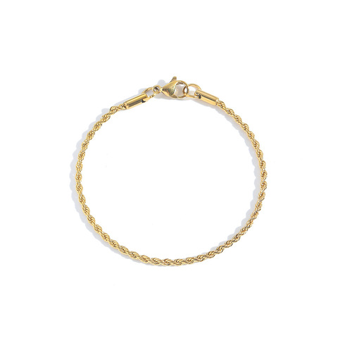 Hemp chain 2mm 3mm 4mm 5mm 6mm vacuum electroplated stainless steel, multi-width and multi-color hemp bracelets