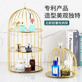 创意鸟笼架子餐具碟铁艺盘架婚庆甜品台鸟笼摆件蛋糕架多层点心架