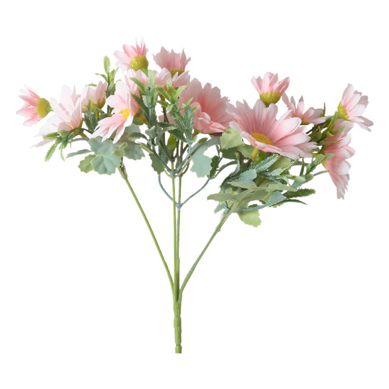 Simulación flor haz de Sol crisantemo tela seda pequeño ramo Margarita danthus foto inicio boda Hotel fotografía