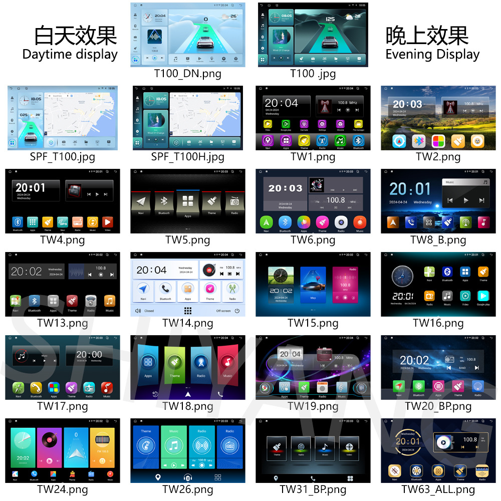 T100 car Android large-screen navigation player Android/Carplay/WiFi6 Beidou GPS radio 2
