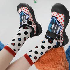 炸裂款丨22秋冬上新襪子女黑白奶牛斑點144針厚款品質棉襪情侶襪