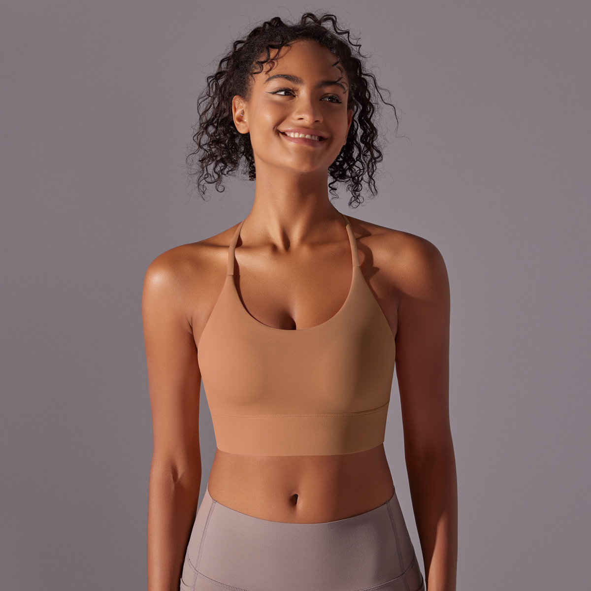 140g Weight Sleeveless Sleeve Length Nylon Fabric Type Short Top Length Halter Crisscross Tank Tops Type Fitness, Yoga, Sports Occasion Halter Neck Neckline Solid Color Pattern Sports Style Sports Solid Color Nylon Halter Neck Active Tops Halter Crisscross Tank 61