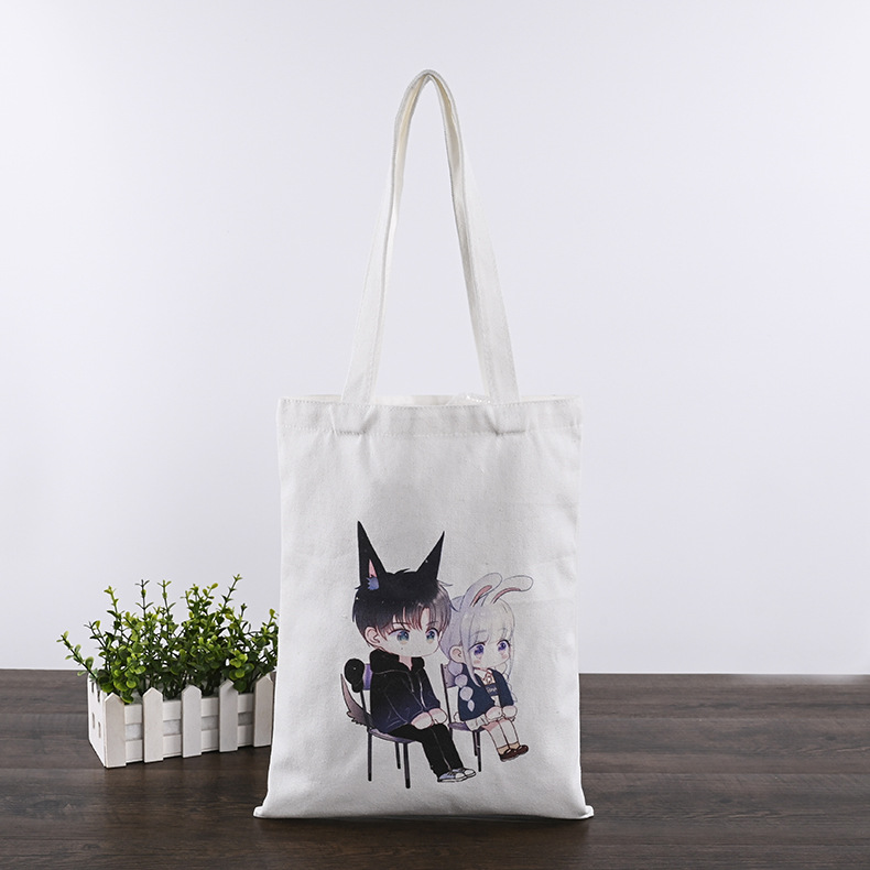 批发棉布时尚手提袋单肩印花帆布包创意广告宣传购物袋定制logo