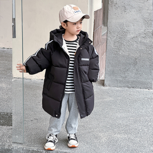 Children's long down jacket for men and women