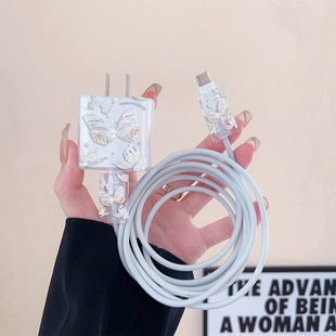 Apple charger protective cover 20/18W charger protective shell butterfly charging cable protective cover to picture printing