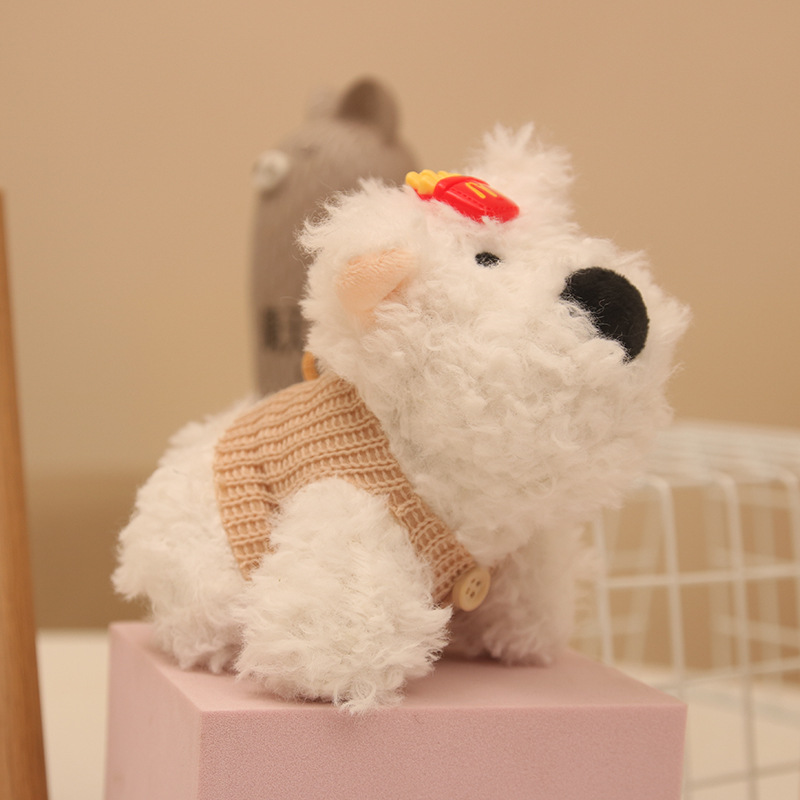 Red Red West Heights Perro de peluche Colgante de peluche Muñeca de dibujos animados Muñeca de cachorro garabateado Bolso colgante Llavero