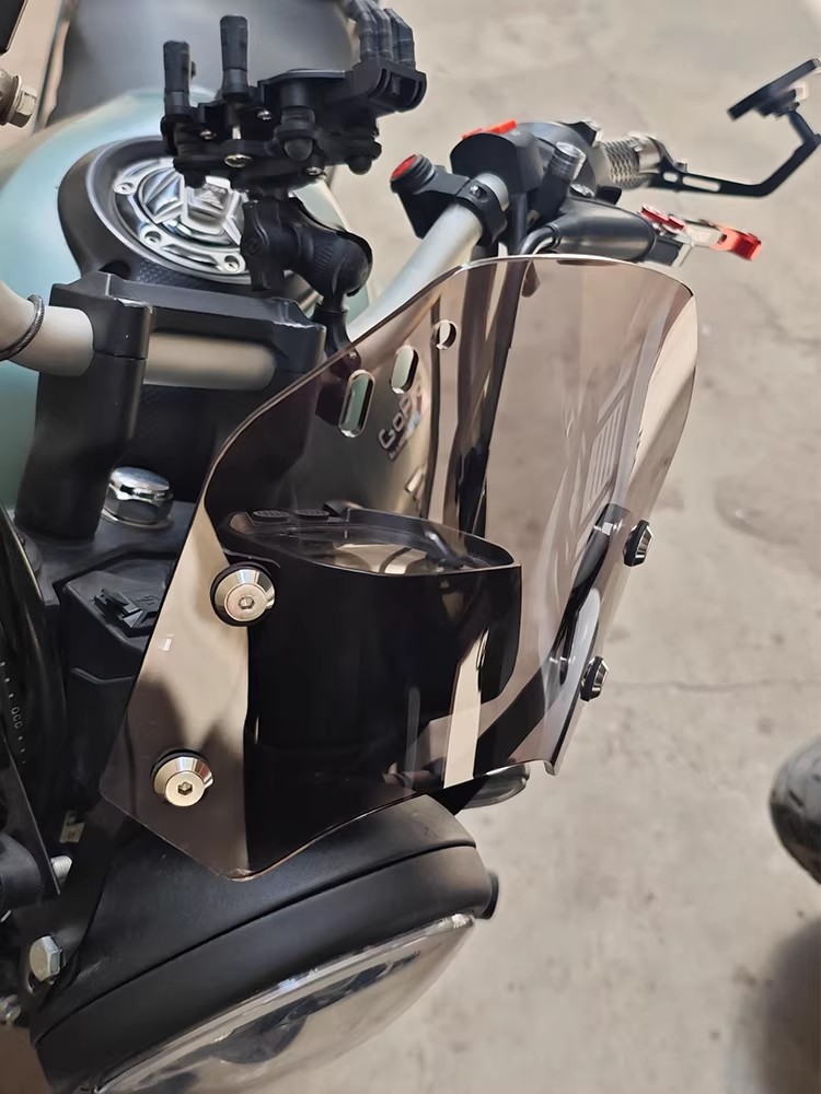 Suitable for Haojue Tr300 Front Windshield, Wuji 300Ac, Triumph 250, Honda 190Tr Small Windshield Accessories
