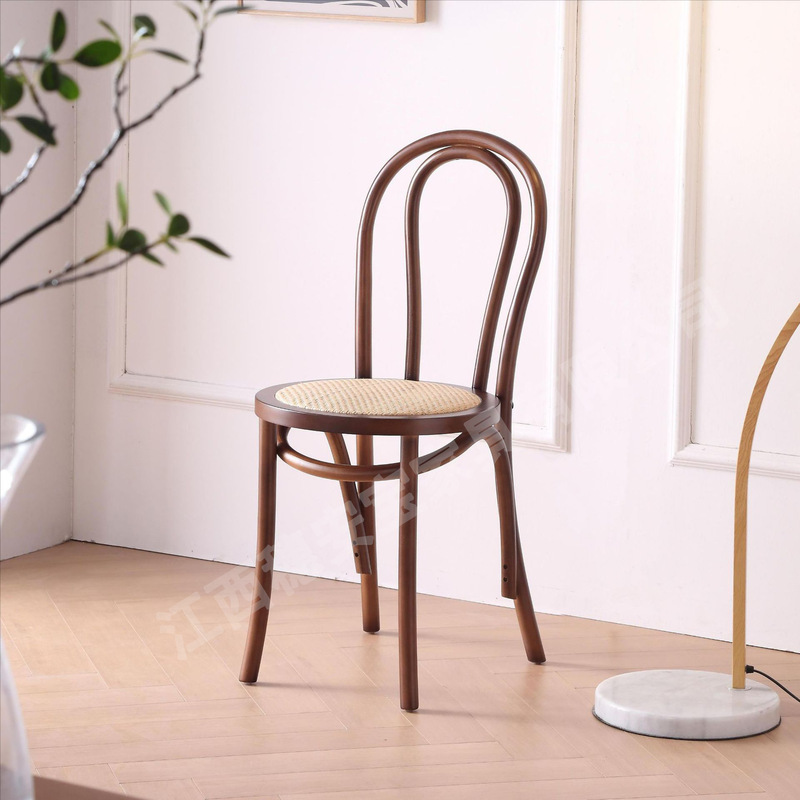 北欧スタイルのダイニングチェアソネットホームB&Bケータリングカフェダイニングテーブル木製家具レジャーチェア籐編み|undefined