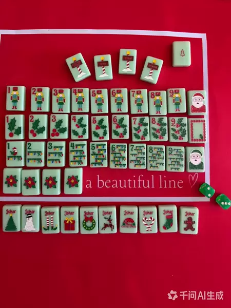 (In stock) Directly from the manufacturer: American mahjong Christmas exquisite pattern home gift set