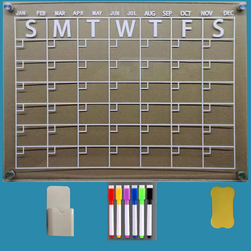 Medidor mensual A + contenedor de bolígrafo + seis bolígrafos N ° 3 + pizarra