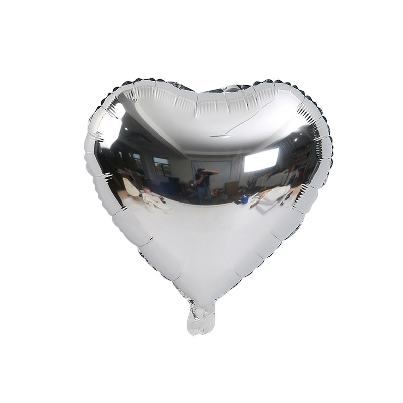 Globo de aluminio con forma de corazón para ramos, globo de aluminio con forma de corazón de 18 pulgadas, caja de regalo para globos de amor, material de embalaje para arreglos florales en ramos, venta al por mayor.
