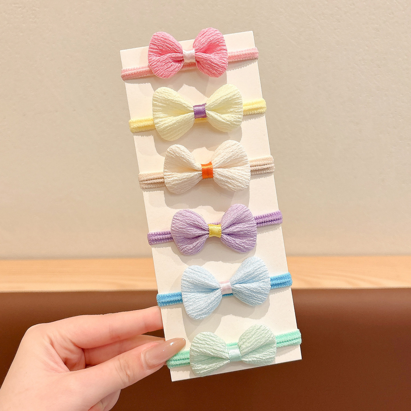 6 lazo de color caramelo