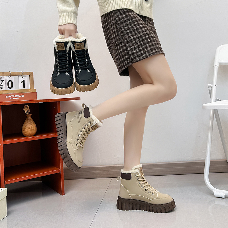 Stivali da donna Desert Boots Stivali da neve Sintetici Bohemian Punk Tacco medio Tacco alto Punta a punta Punta quadrata Calzature sportive da ufficio stringate_voghion.com