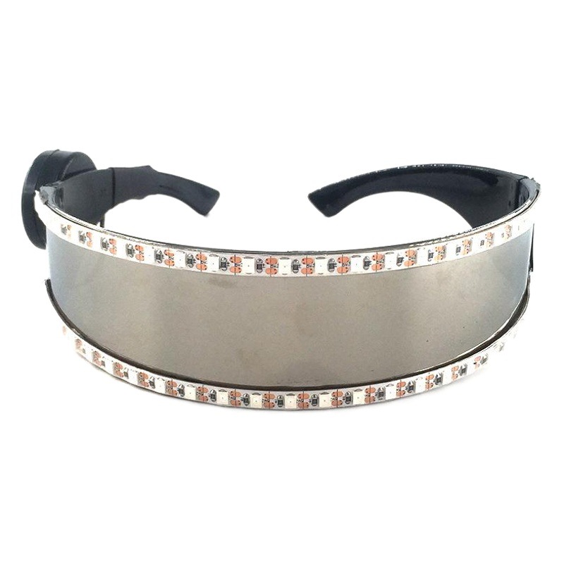 Gafas luminosas LED para Halloween, discoteca, actuación, accesorios luminosos, gafas luminosas intermitentes USB de colores para hombres y mujeres