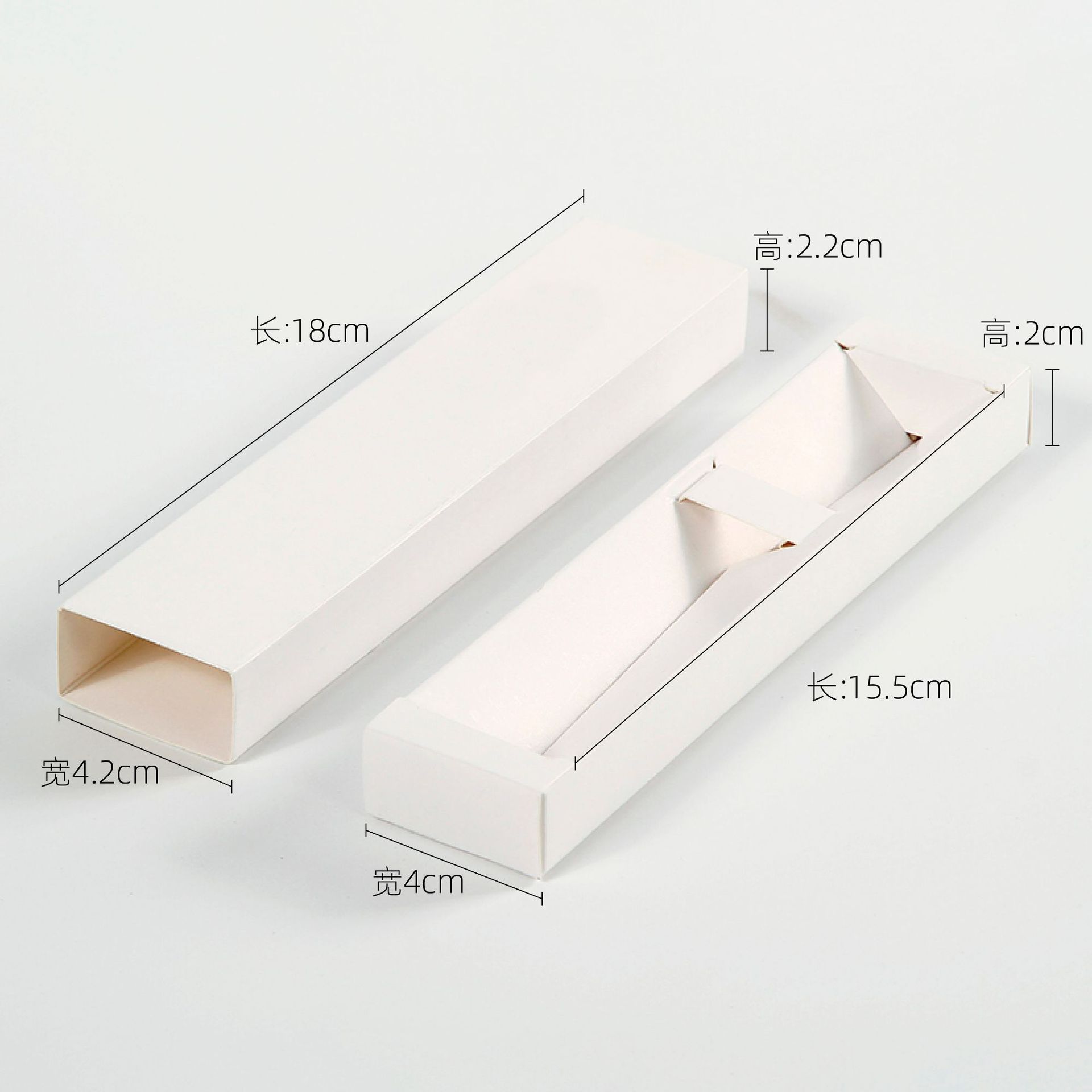 Venta al por mayor Kraft papel pluma caja papel ventana dibujo negro caja de papel plegable metal pluma caja de embalaje pluma caja de regalo