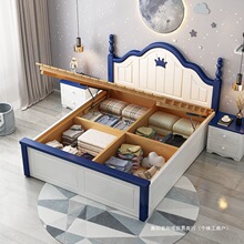 双实木床现代简约高箱储物床气压清仓小户型单人床床人大箱体主卧