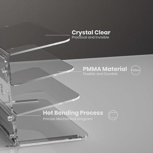 New Transparent 3-layer Acrylic Keyboard Stand Transparent Desktop Tray Increased Tilt Computer Keyboard Tray Bracket