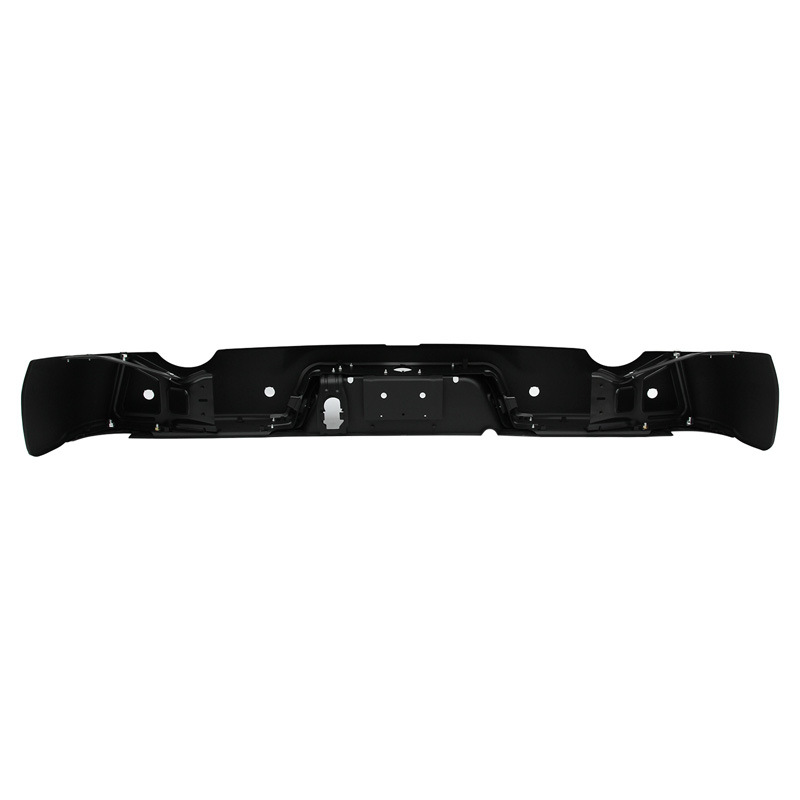 Adecuado para el parachoques trasero de Dodge Ram1500 09-18, modelo Ram negro con orificios para radar y orificios para escape.