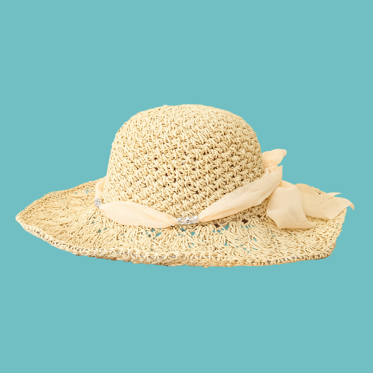 Korean Sunscreen Wide-brimmed Dome Straw Hat display picture 6