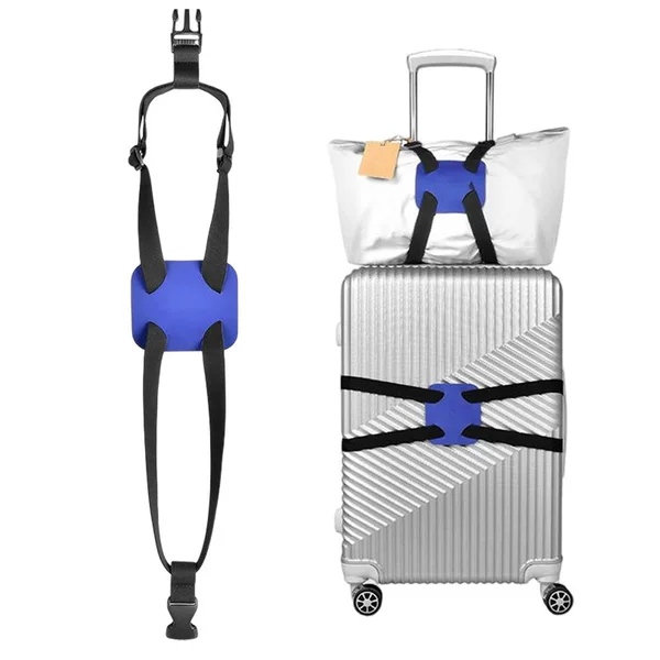 Travel Suitcase Reinforcement Elastic Luggage Straps Anti-Theft Pu Luggage Accessories for Cross-Border Travel Abroad