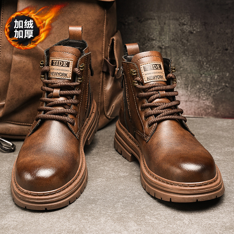 Martin boots para hombre 2025 nueva tendencia de otoño para hombre botas de herramientas de estilo británico de alta gama para hombre
