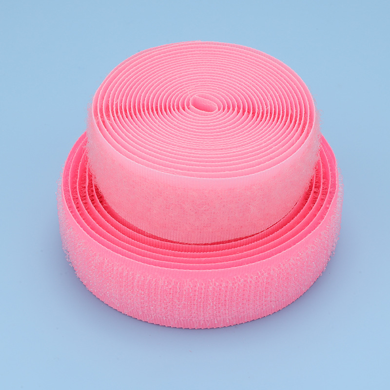 Velcro de color al por mayor 2cm de ancho gancho texturizado sin adhesivo de espalda pegatina madre ropa de bebé zapatos y sombreros pegados hebilla