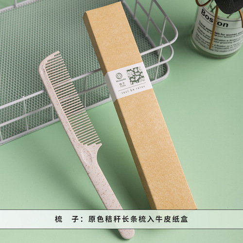 Hotel Guest Room Toiletries Comb Disposable Long Bar Comb Film Packaging Two-in-One Wholesale