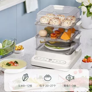 电蒸锅多功能家用蒸锅大容量三层蒸箱早餐机蒸笼蒸煮器