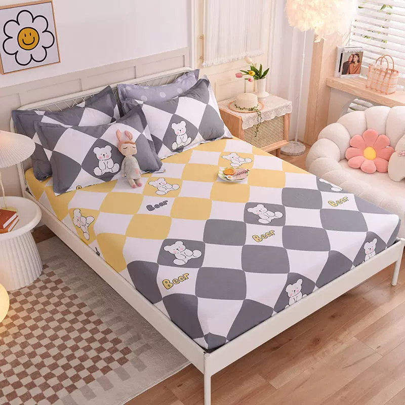 Cotton sheet, fresh bedspread, non-slip mattress, protective case