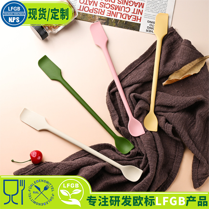 Creative Double-Headed Silicone Spatula Kitchen Baking Spatula Long Handle All-In-One Multi-Functional Spatula Bread Jam Spatula