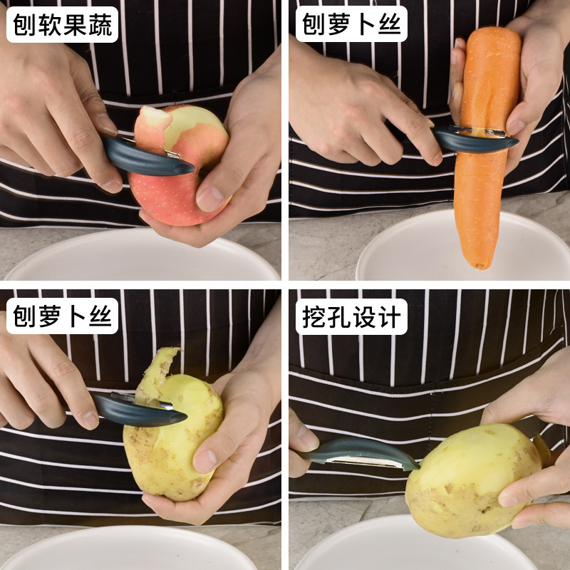 Raspado manzana frutas utensilios caseros frutas y verduras papas peeling melón raspado cuchillo de peeling acero inoxidable cocina Yangjiang