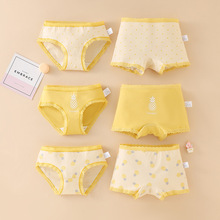 日系女童纯棉内裤平角花边全棉宝宝四角裤小女孩三角短裤抗菌中腰