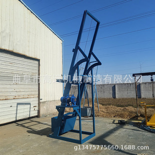 Large capacity single bucket elevator mortar tipping bucket 6 meters high lifting machine occupies a small powder elevator