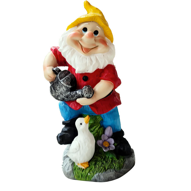 Decoración de jardín decoración de jardín creativo duende pato escultura al aire libre pastoral decoración jardinería paisaje