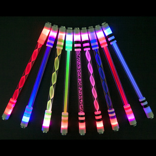 Rotary Pen Wholesale Light Rotary Pen Bare Pen Acrylic Transparent Glass Novice Pen Cool Colorful Slow Flashing Light