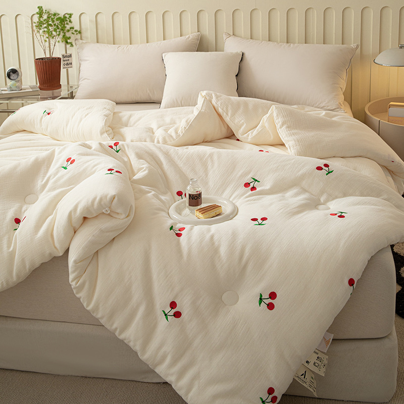 A-Type Double Layer Soybean Fiber Blanket Winter Blanket Single Person Spring and Autumn Blanket Super Soft Children's All-Season Universal Blanket Core