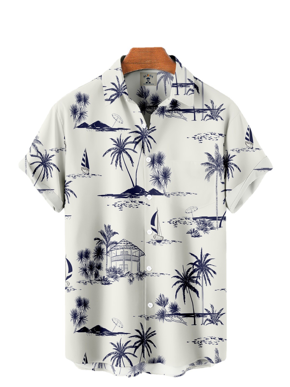 Estación independiente Camisa de manga corta transfronteriza para hombres Camisa impresa digital 3D de rebote de cuatro lados Patrón de diseño de fábrica de origen