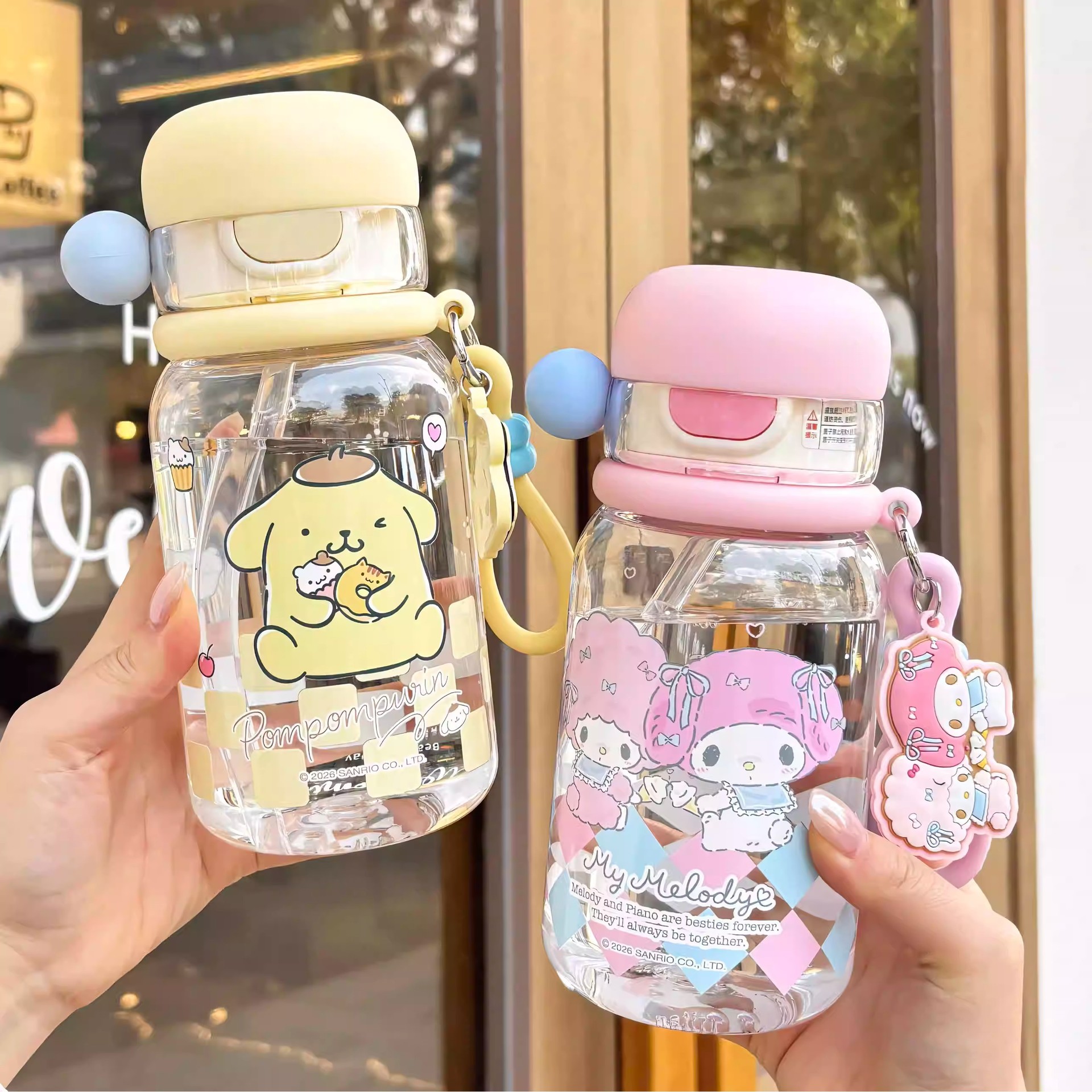 Sanlio tazas de agua para niños 2026 nuevas tazas de paja para bebidas para niñas Kulomi, tazas especiales para estudiantes de escuela primaria