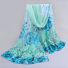 A 49381 Chiffon Scarf Print Shawl ӡ��ѩ��ɴ�� ŷ���羳
