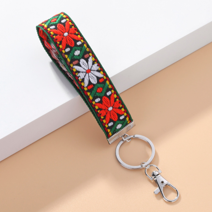 1 Piece Retro Ethnic Style Geometric Metal Knit Unisex Keychain display picture 8