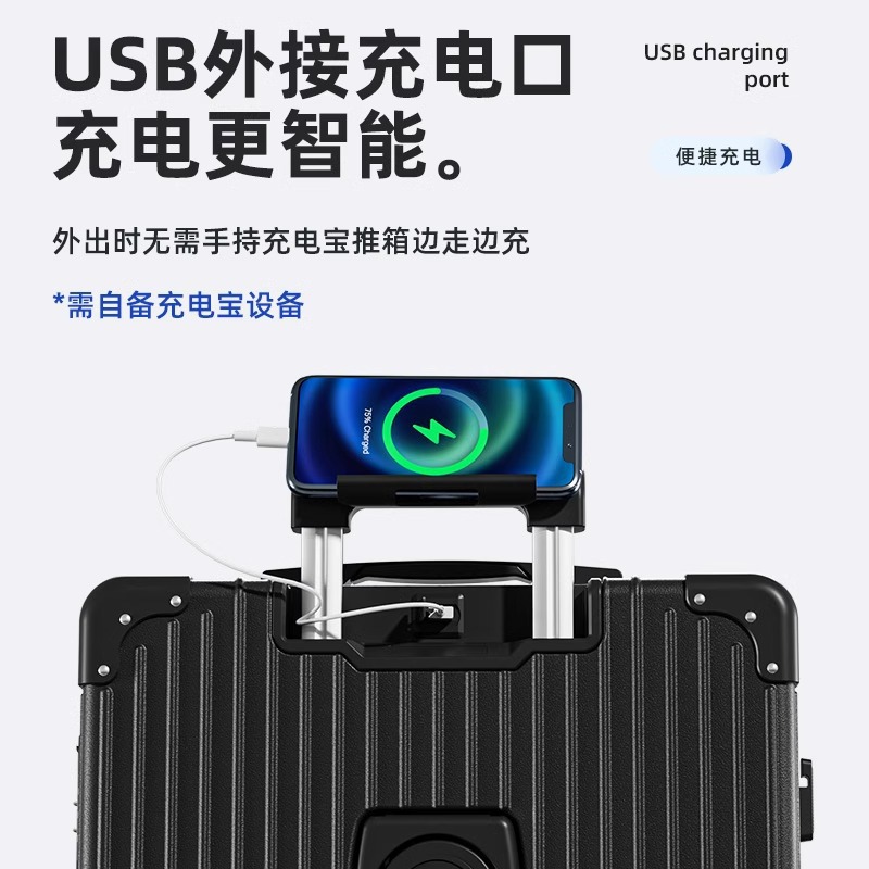 [Fábrica cuidadosamente seleccionada] Maleta trolley de gran capacidad, nueva maleta con contraseña, maleta con contraseña duradera, maleta